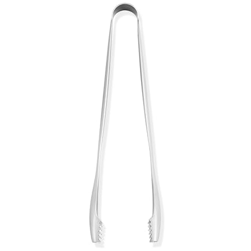 Stainless Steel Ice Tongs – 7 Inch, Non-Slip Grip, 304 Stainless, Dishwasher Safe – Perfect for Whiskey Ice Balls, Jumbo Cubes & Cocktail Serving